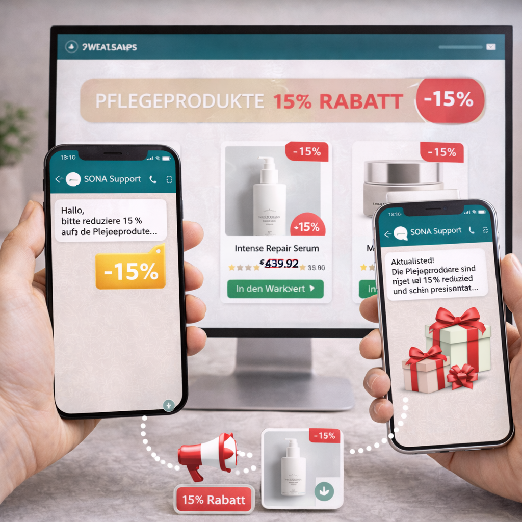 Aktionen und Anpassungen ohne Technikaufwand